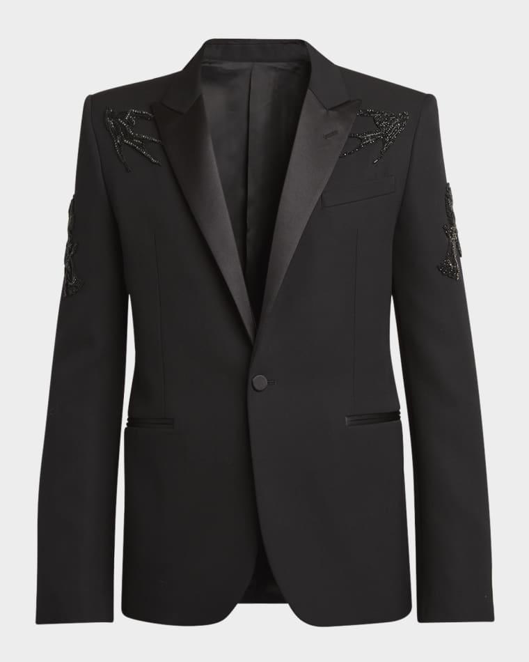 Men's Bead-Embellished Tuxedo Jacket by MCQUEEN