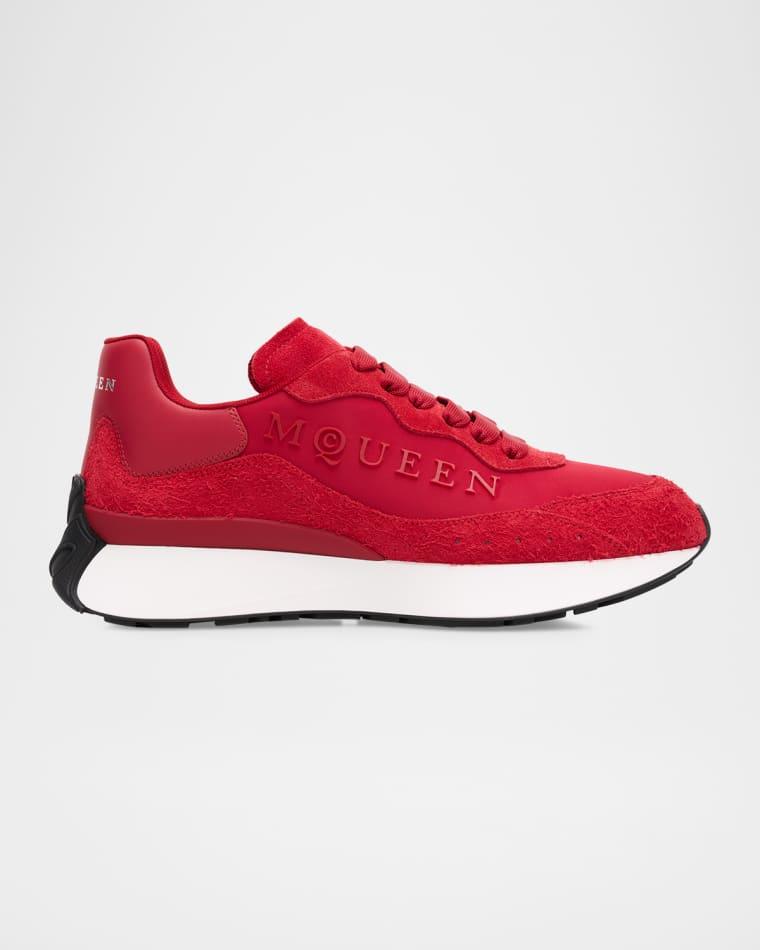 Men's Brushed Suede and Textile Runner Sneakers by MCQUEEN