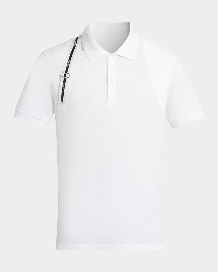 Men's Harness Cotton Pique Polo Shirt by MCQUEEN