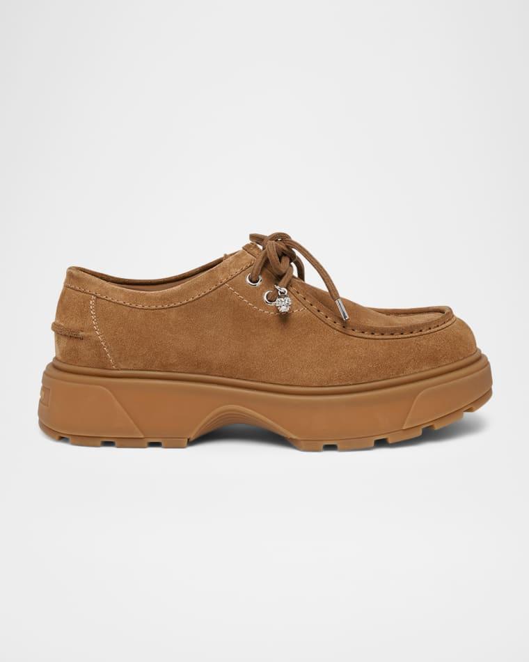 Men's Rover Suede Chunky Loafers by MCQUEEN