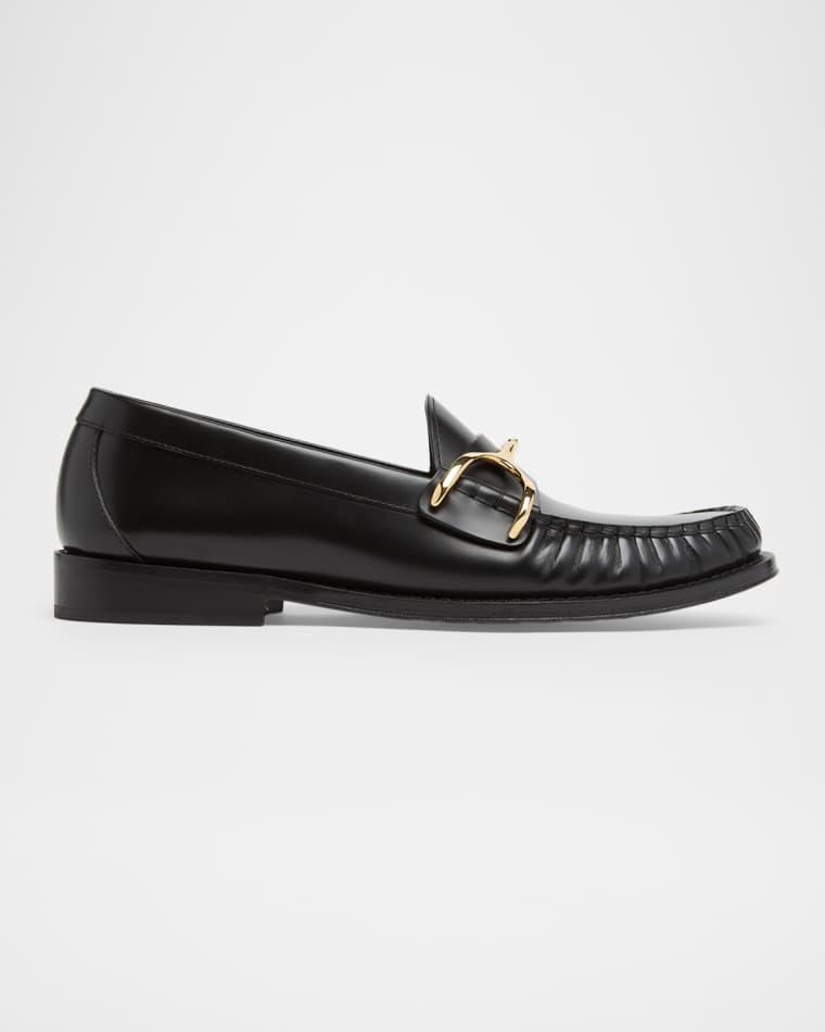 Men's Wishbone Leather Moccasin Loafers by MCQUEEN