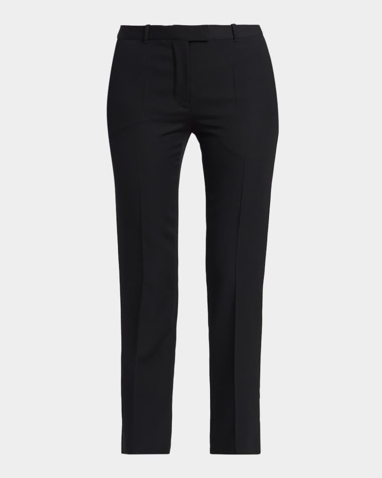 Mid-Rise Wool Slim-Leg Ankle Trousers by MCQUEEN