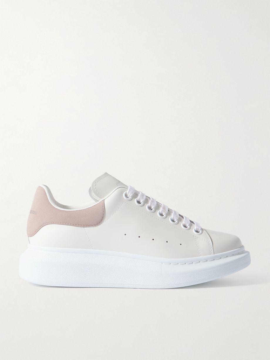 Oversize-sole suede-trimmed leather sneakers by MCQUEEN
