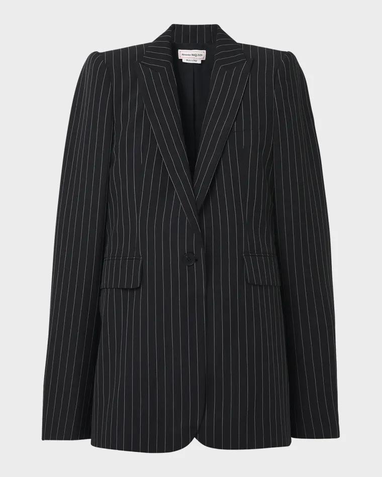 Pinstripe Single-Breasted Blazer by MCQUEEN