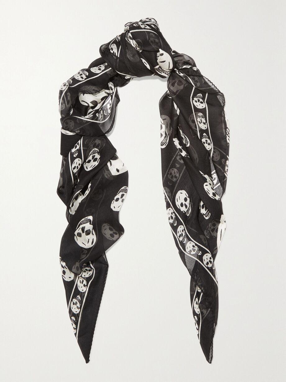 Printed silk-chiffon scarf by MCQUEEN