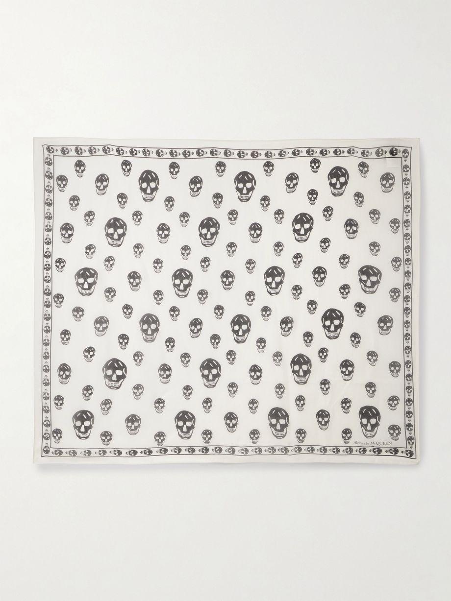 Printed silk-chiffon scarf by MCQUEEN