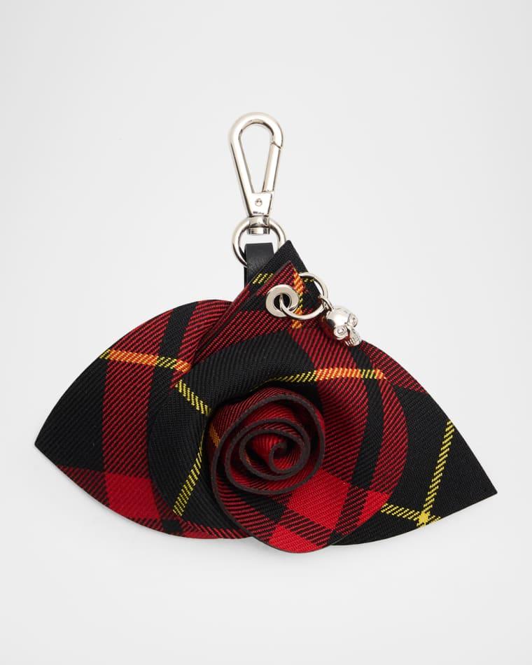 Rose Tartan Bag Charm by MCQUEEN
