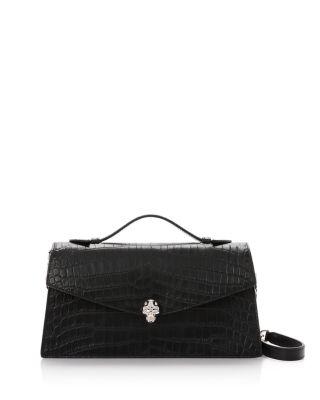 Skull Embossed Leather Top Handle Bag by MCQUEEN