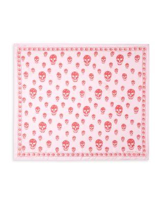 Skull Silk Scarf by MCQUEEN