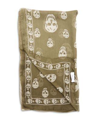 Skull Silk Scarf by MCQUEEN