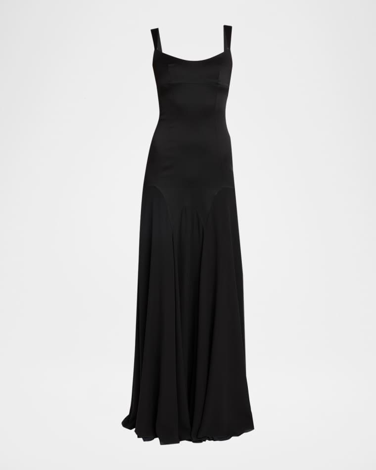 Sleeveless Satin Evening Dress by MCQUEEN