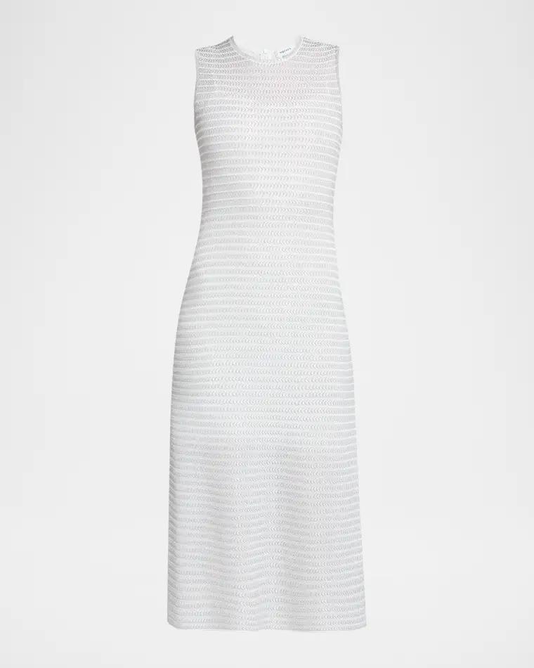 Sleeveless Shimmer A-Line Midi Dress by MCQUEEN