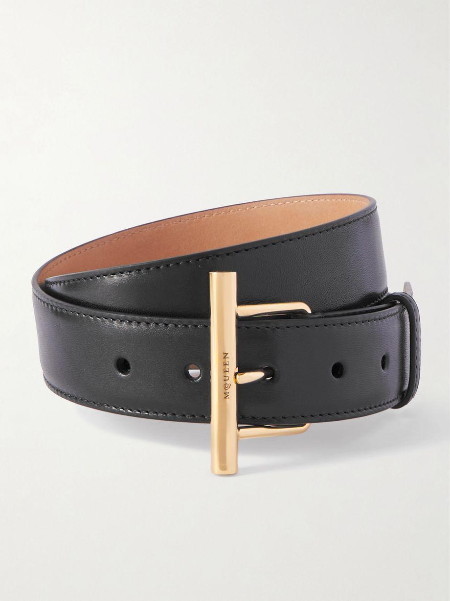 T-Bar leather belt by MCQUEEN