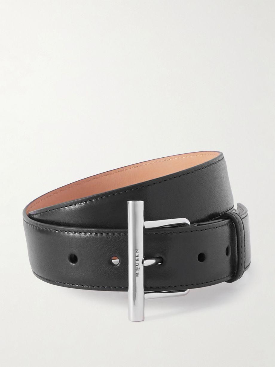 T-Bar leather belt by MCQUEEN