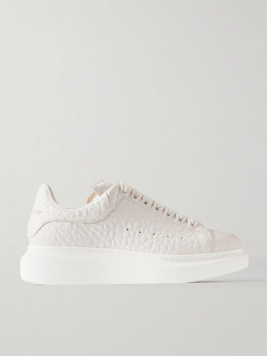 Textured-leather exaggerated-sole sneakers by MCQUEEN