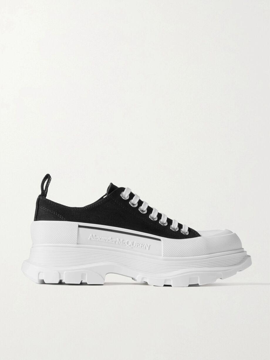 Tread Slick canvas exaggerated-sole sneakers by MCQUEEN