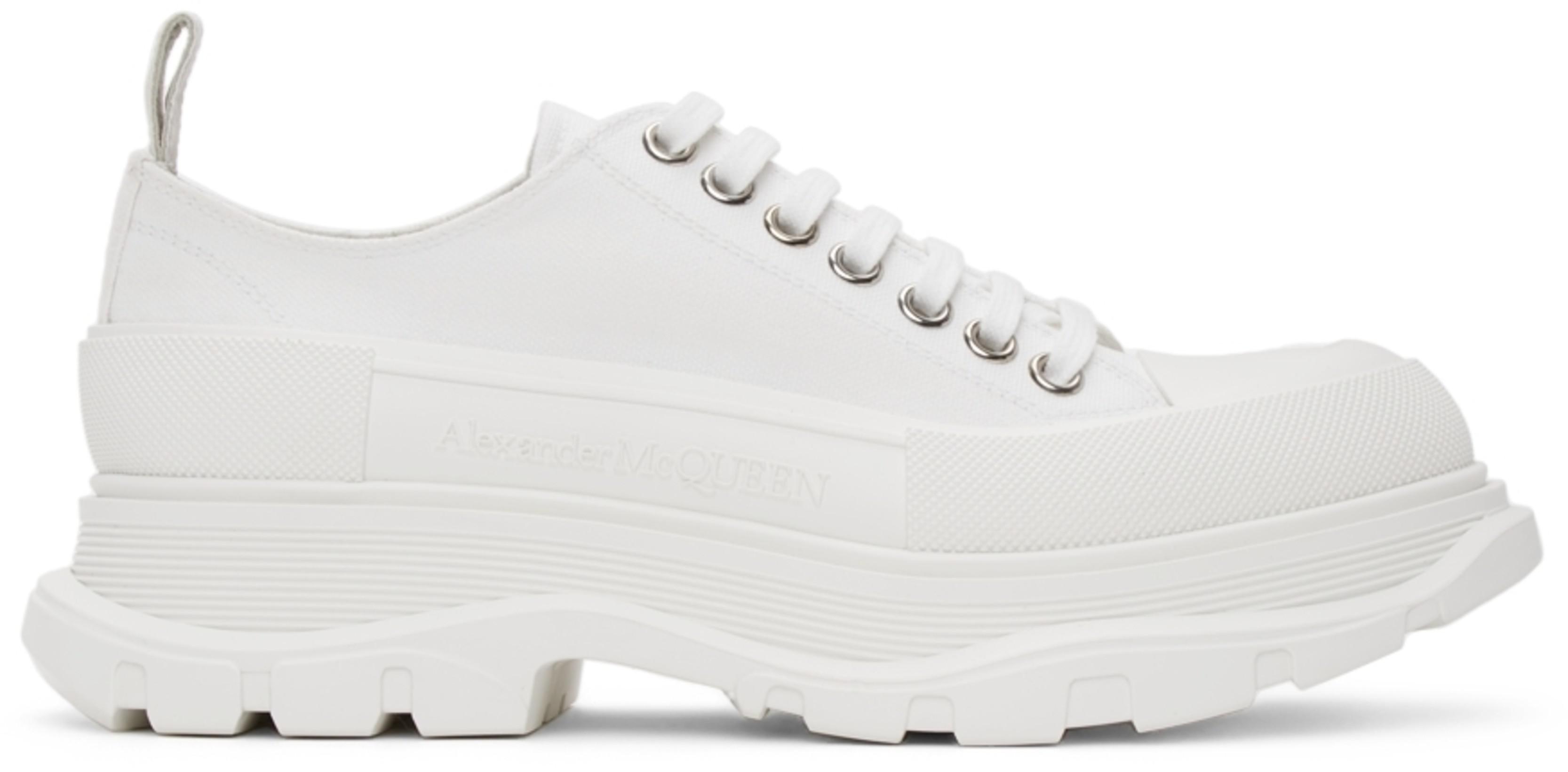 White Tread Slick Sneakers by MCQUEEN