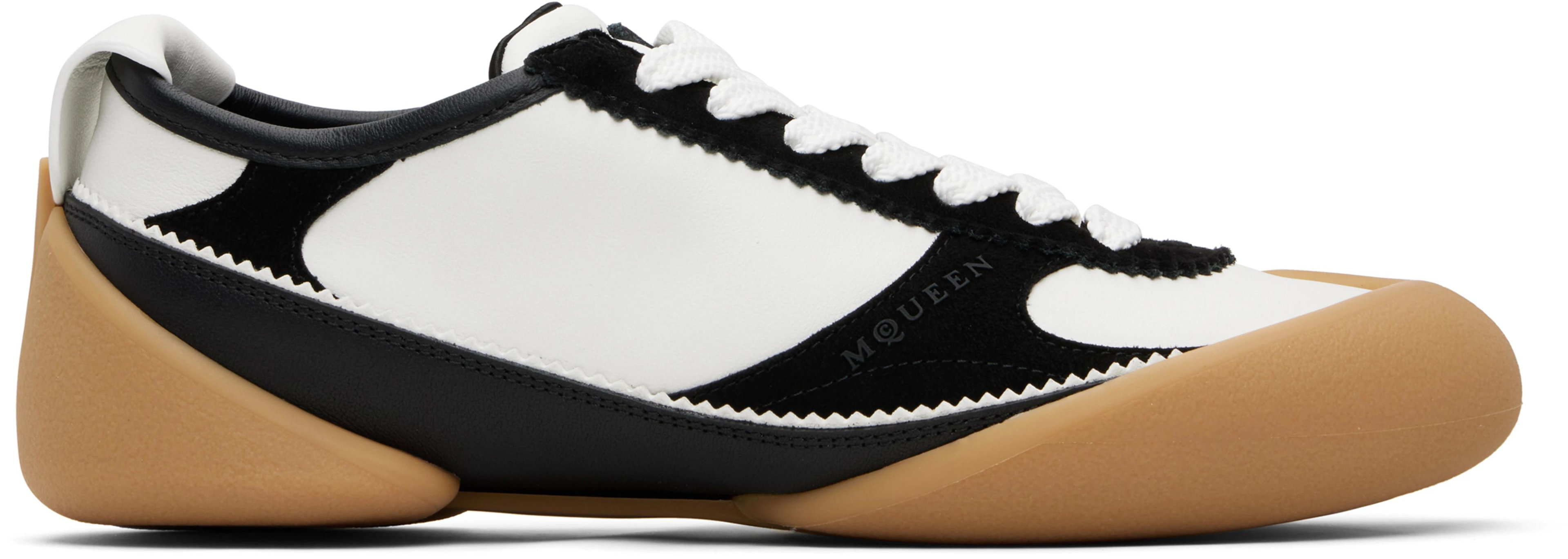 White & Black Flexion Sneakers by MCQUEEN
