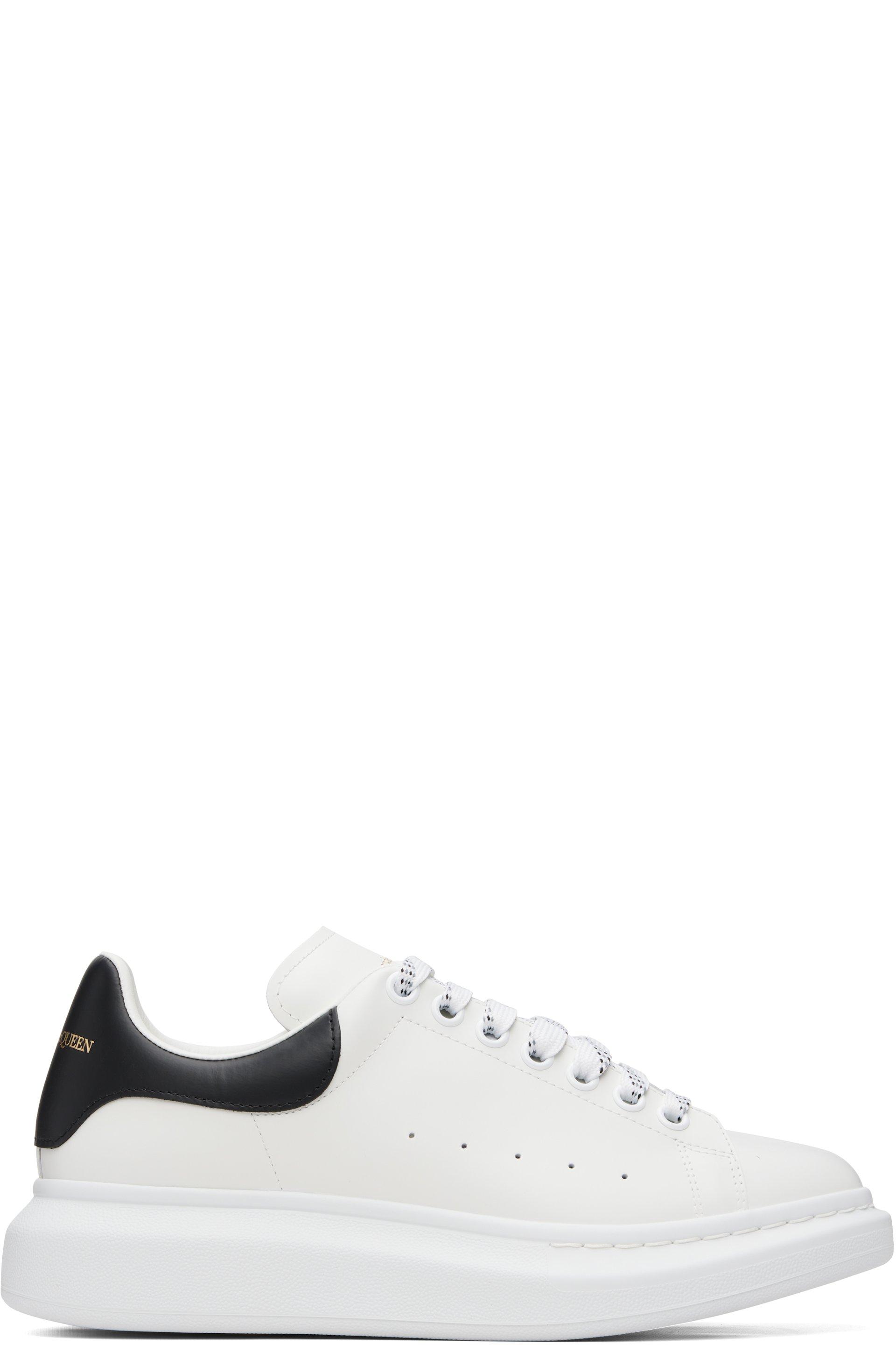 White & Black Oversized Sneakers by MCQUEEN