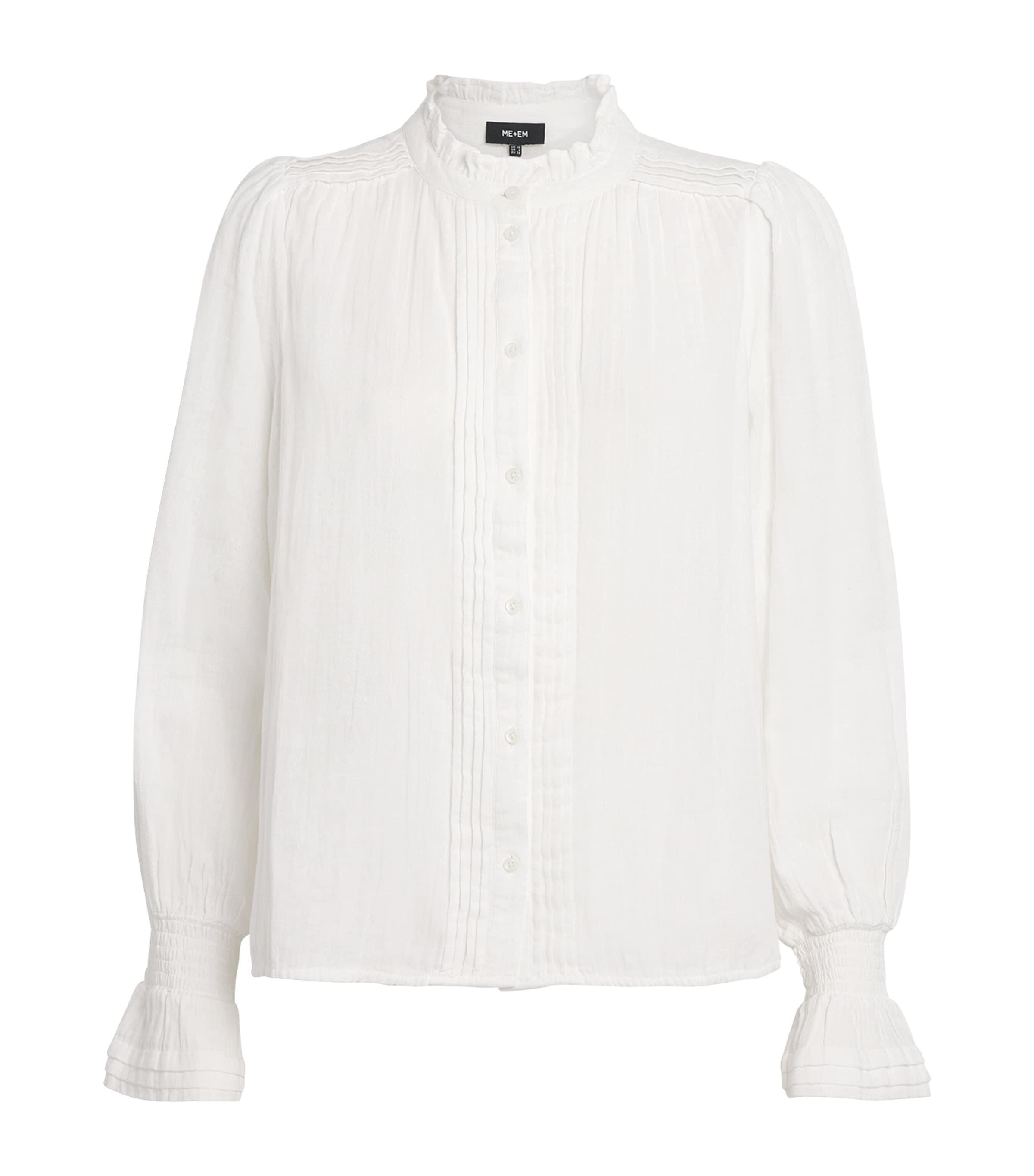 ME+EM Cotton Pleated Blouse by ME+EM