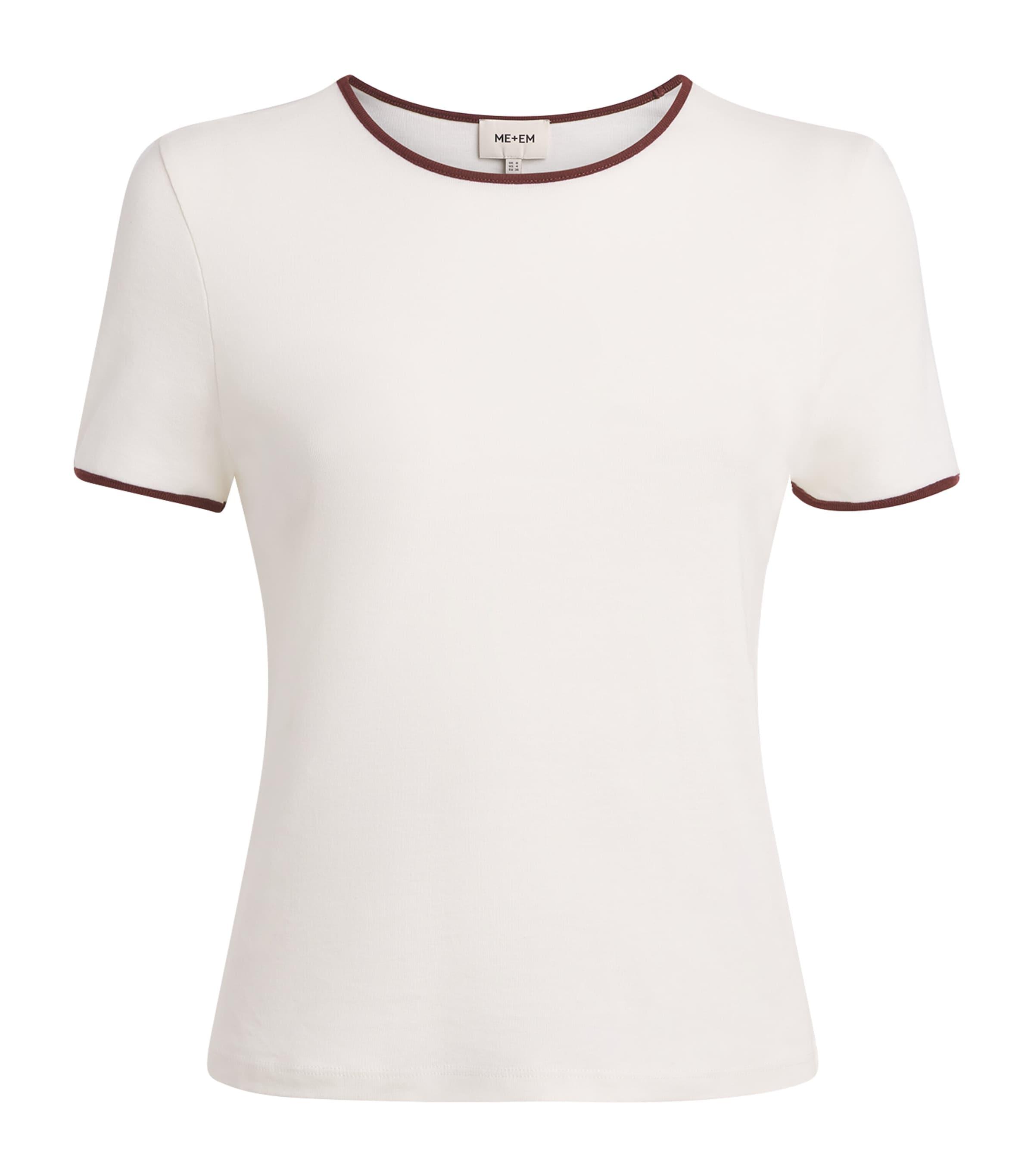 ME+EM Organic Cotton Slim Ringer T-Shirt by ME+EM