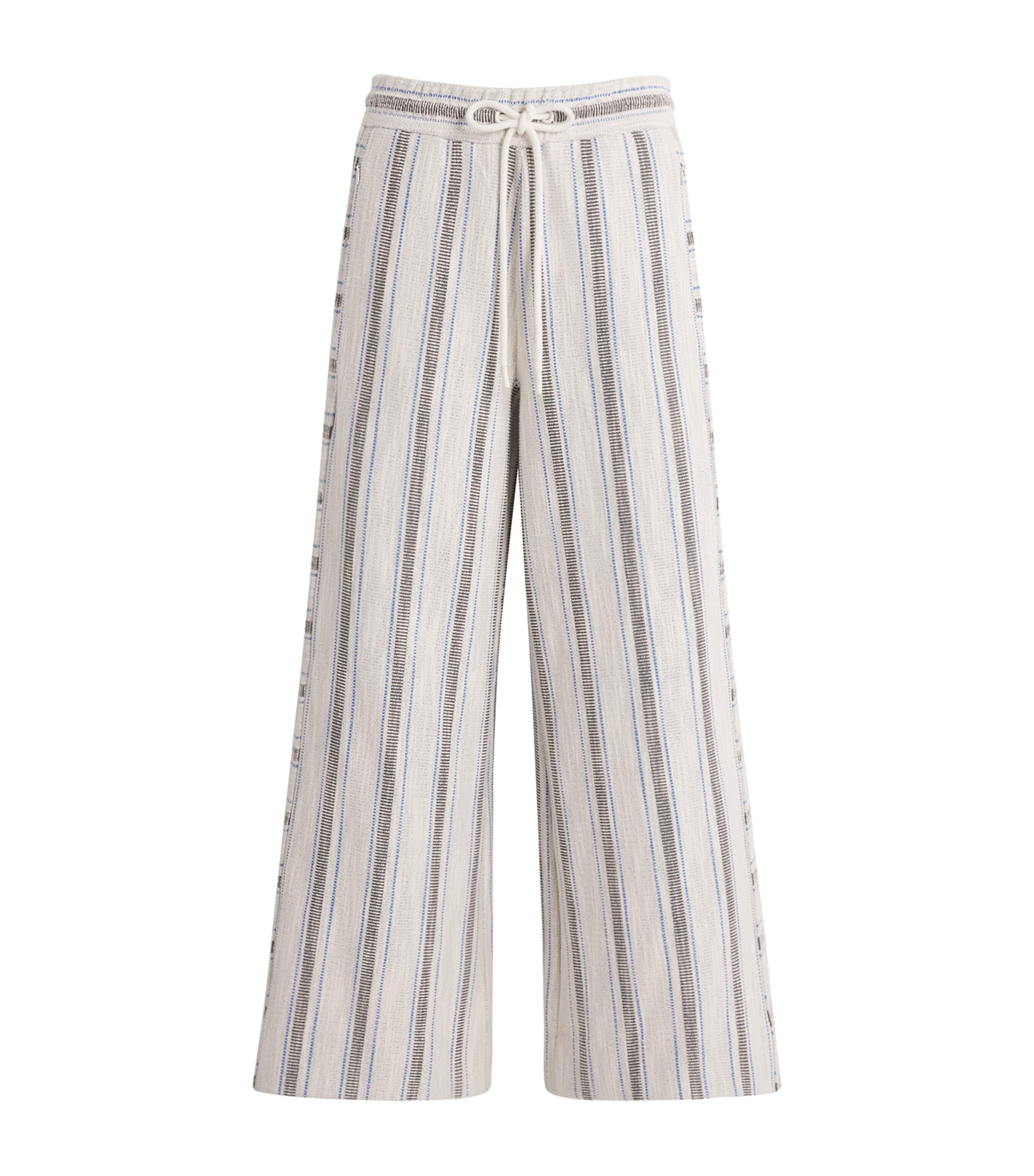 ME+EM Stripe Cropped Wide-Leg Trousers by ME+EM