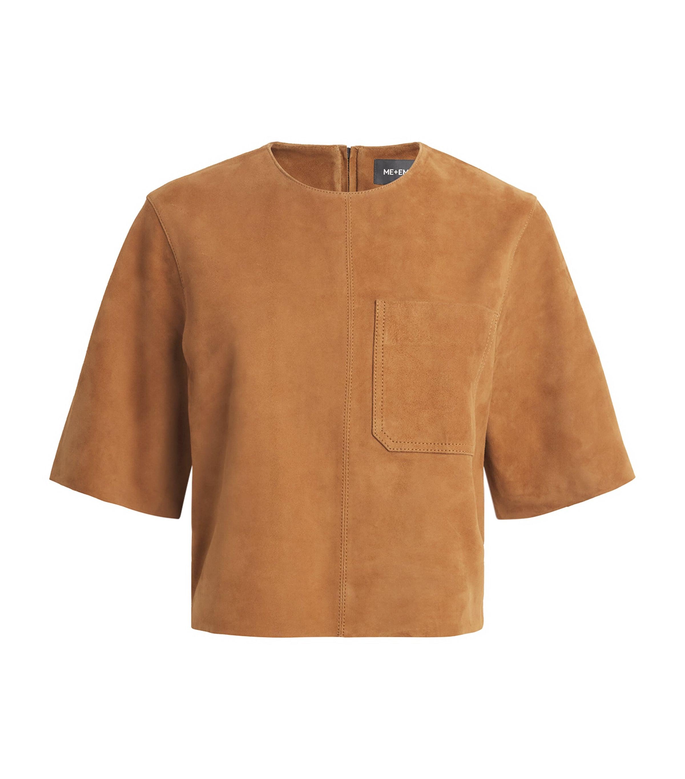 ME+EM Suede Boxy Luxe T-Shirt by ME+EM