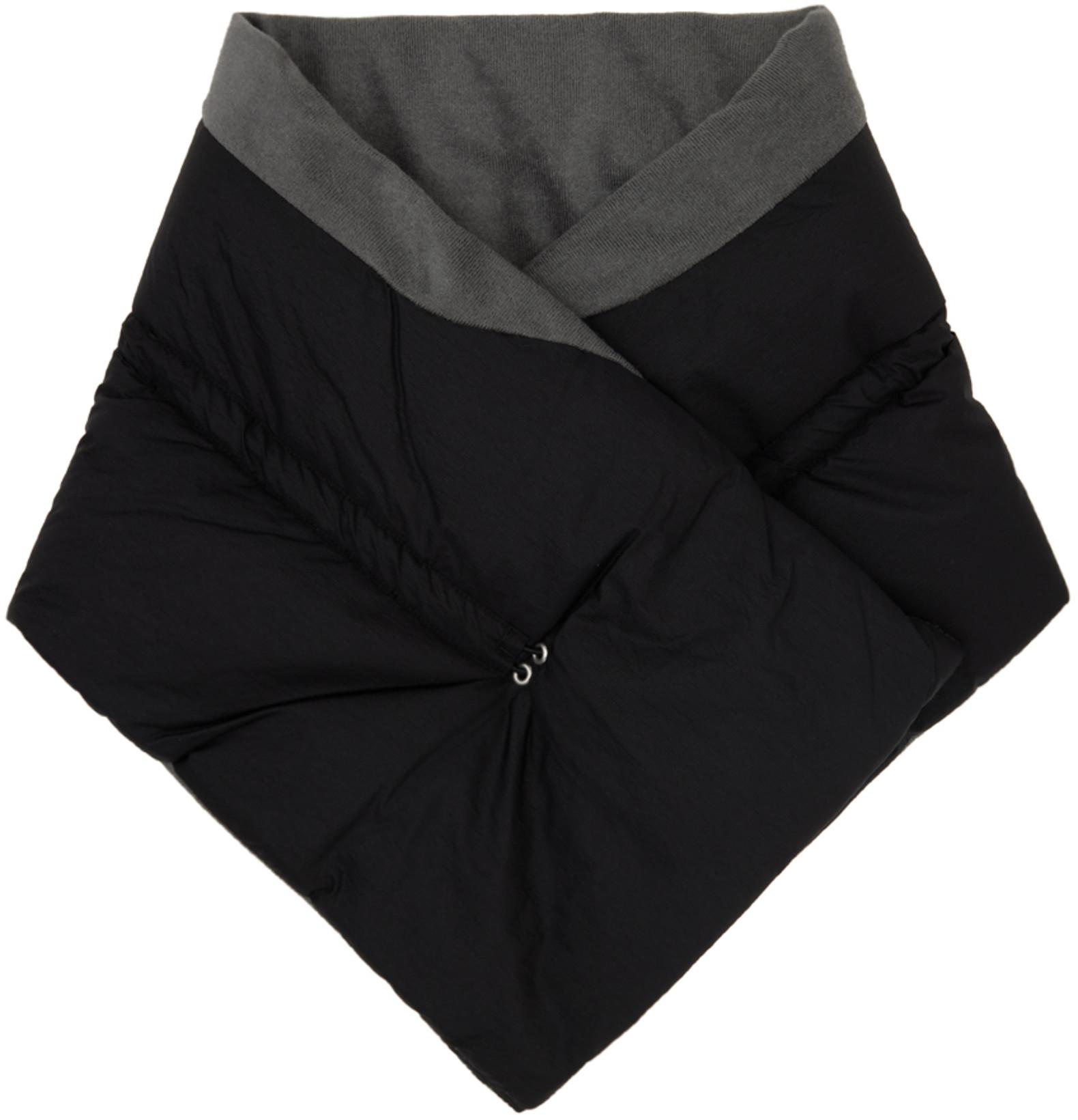 Black Thinsulate™ Padding Muffler Scarf by MEANSWHILE