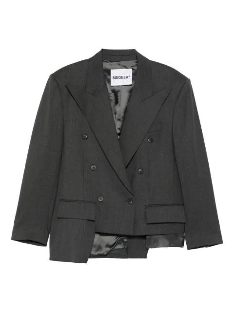 Trapezoid asymmetrical blazer by MEDEEA