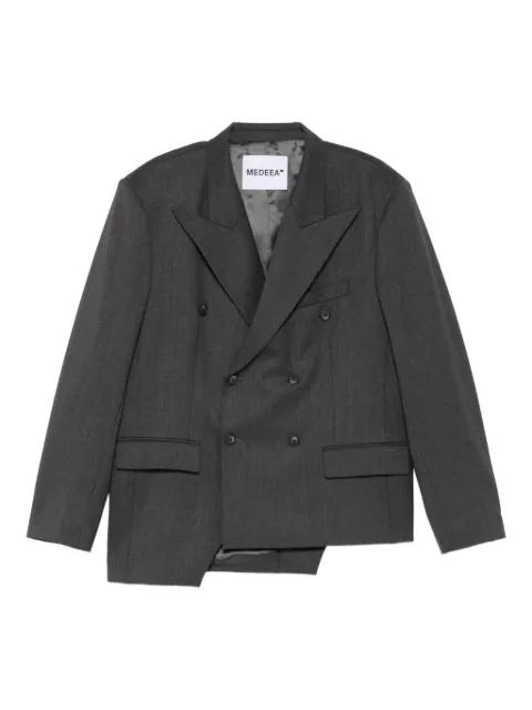 Trapezoid asymmetrical blazer by MEDEEA