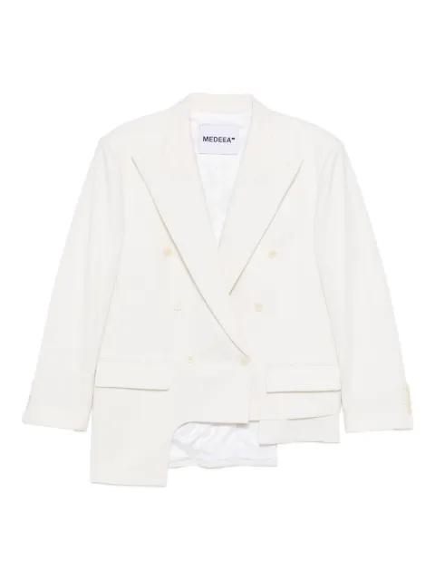 asymmetric double-breasted blazer by MEDEEA