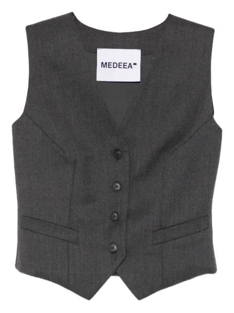 button-front waistcoat by MEDEEA