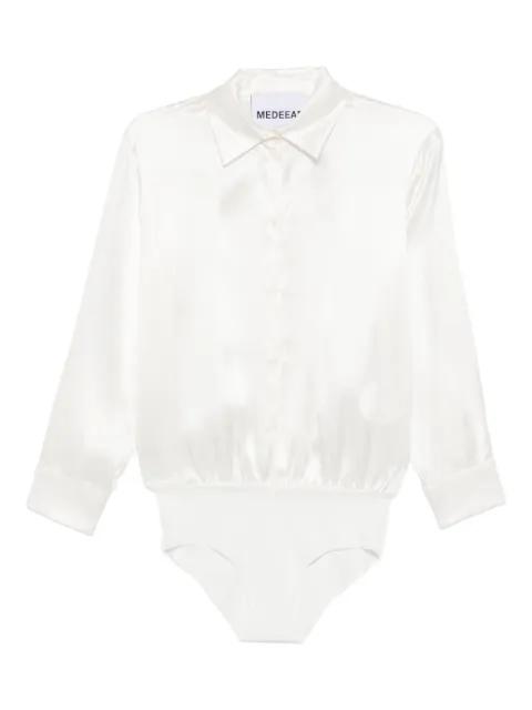 button-up silk shirt by MEDEEA