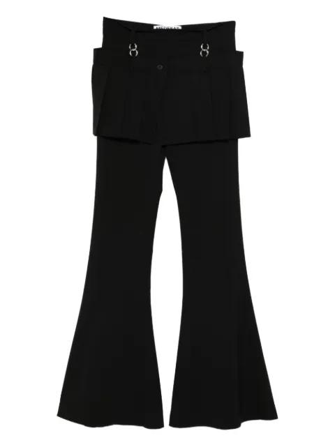 detachable skirt flared trousers by MEDEEA