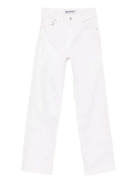 distressed straight-leg jeans by MEDEEA