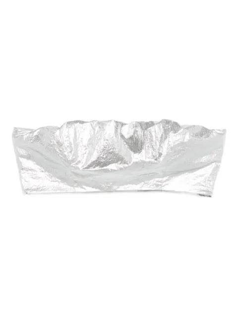 metallic-effect cropped top by MEDEEA
