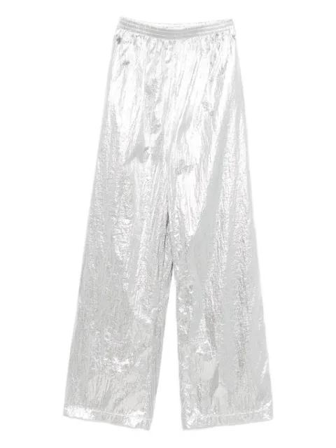 metallic-effect trousers by MEDEEA