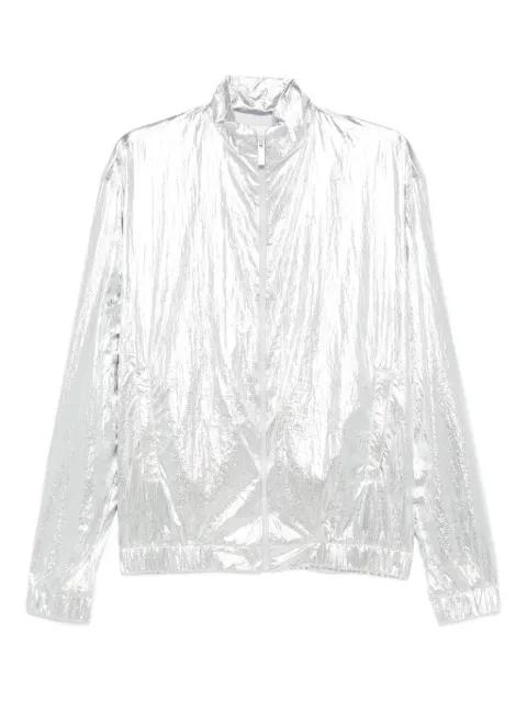 metallic-effect zip-up jacket by MEDEEA