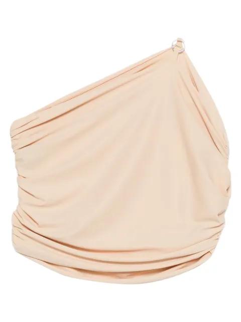ruched one-shoulder blouse by MEDEEA