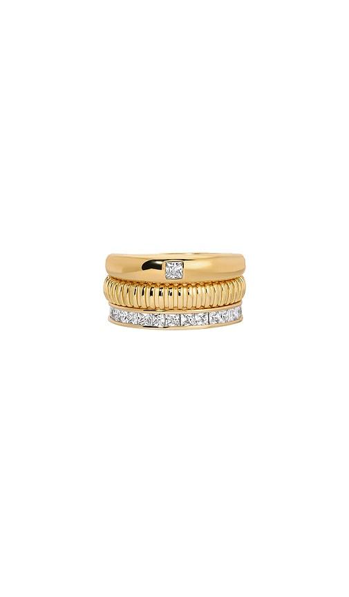 MEGA 3 Ring Stack in Metallic Gold by MEGA