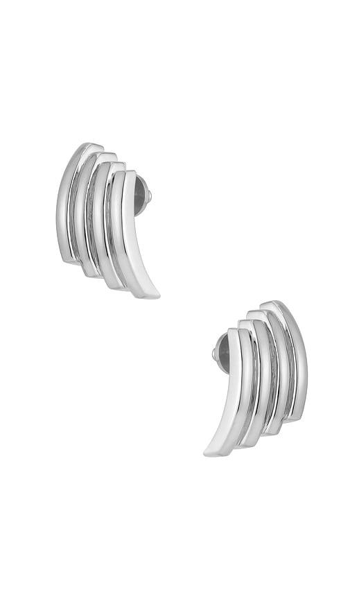 MEGA Line Dance Earrings in Metallic Silver by MEGA