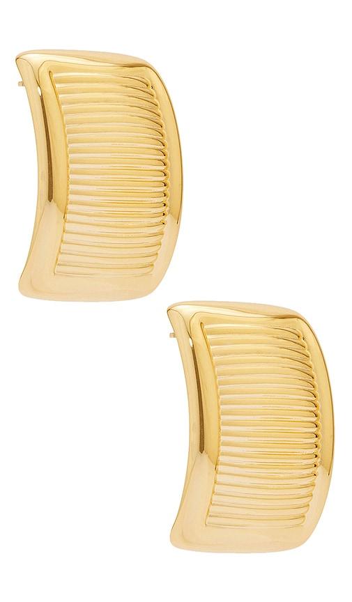 MEGA Planche Earrings in Metallic Gold by MEGA
