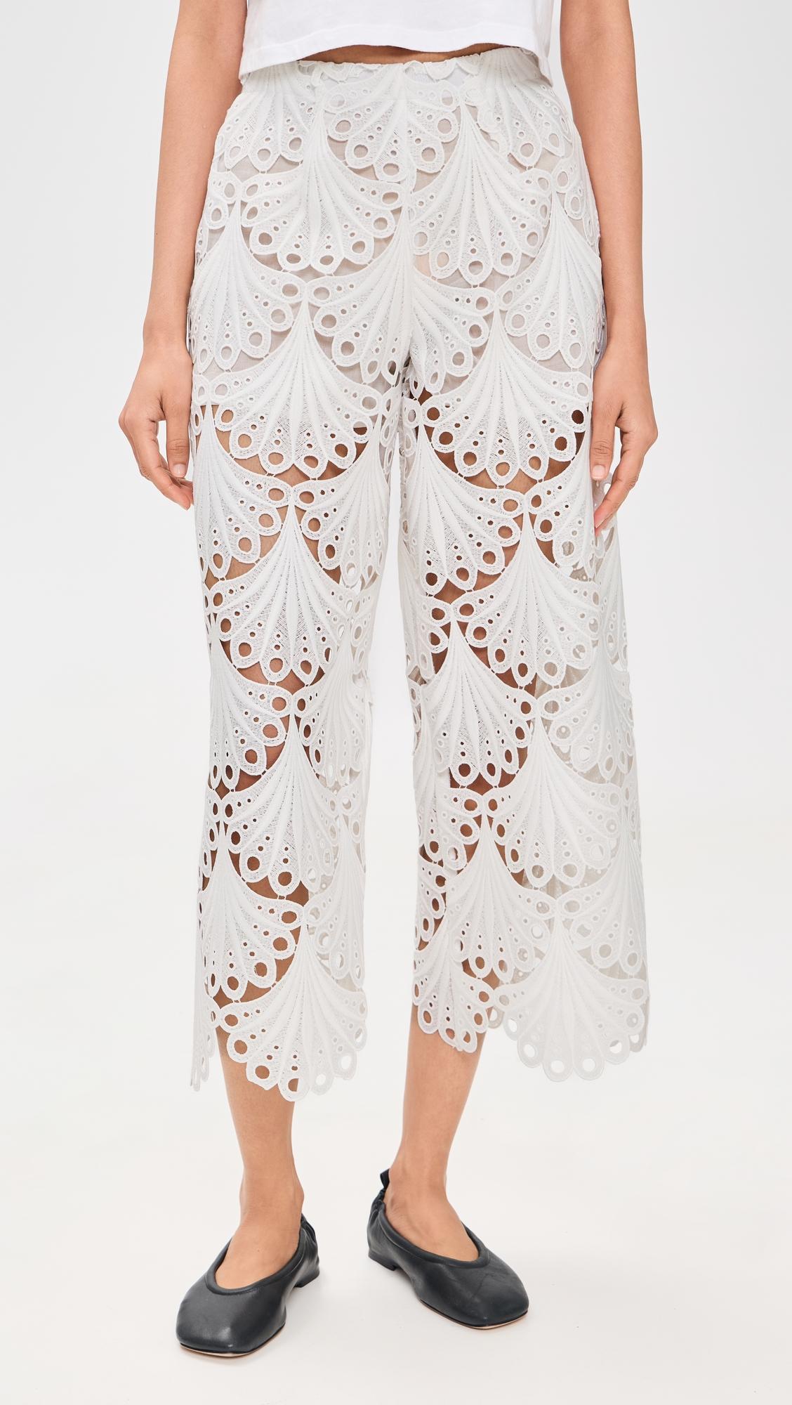 Scalloped Eyelet Lace Pants by MEIMEIJ