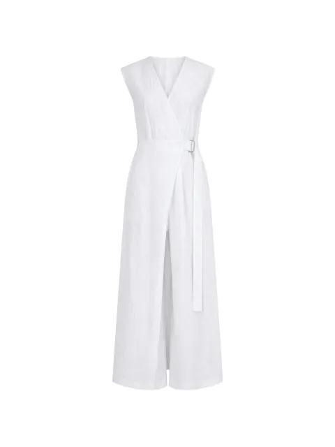 belted wrap-style jumpsuit by MEIMEIJ