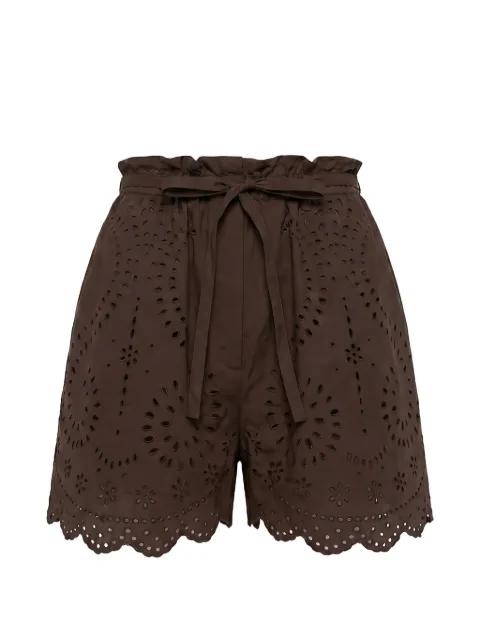 broderie-anglaise scalloped shorts by MEIMEIJ
