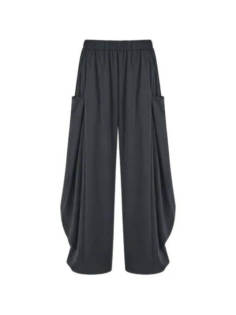 draped cargo-pocket palazzo pants by MEIMEIJ