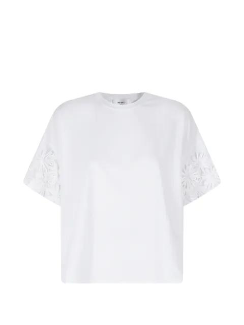 floral-appliqué short-sleeve T-shirt by MEIMEIJ