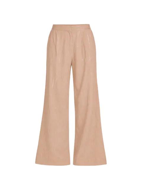 pinstripe flared trousers by MEIMEIJ