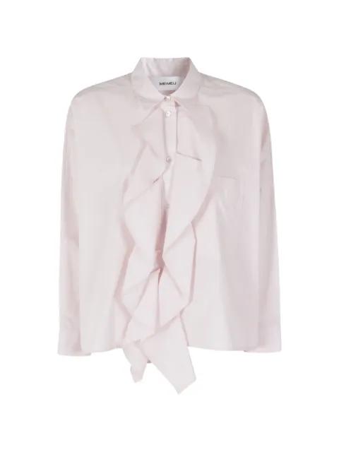 ruffled-detail long-sleeve shirt by MEIMEIJ
