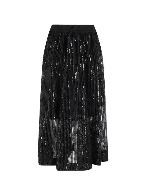 sequin-embellished mesh midi skirt by MEIMEIJ